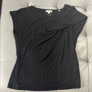 Max Studio Black Short Sleeve Top